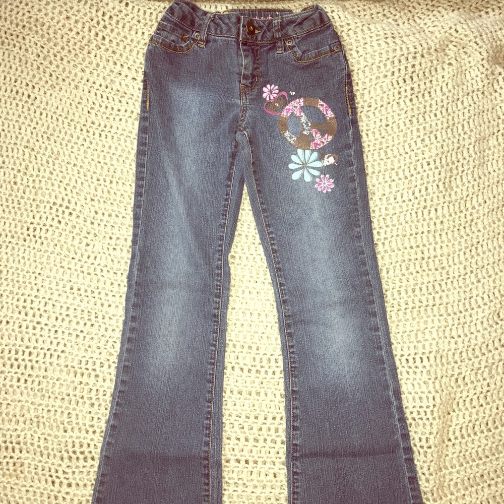 Girls SO Jeans Glitter Design boot cut size 10